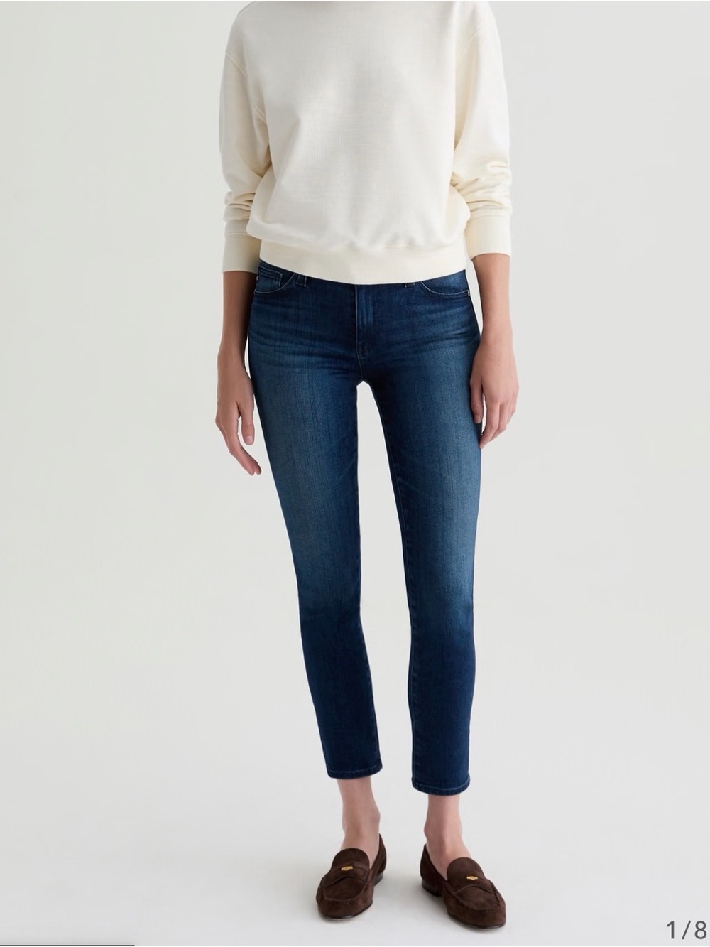 Adriano Goldschmied The Primw Ankle High-Rise Women's Jeans in Dark Blue